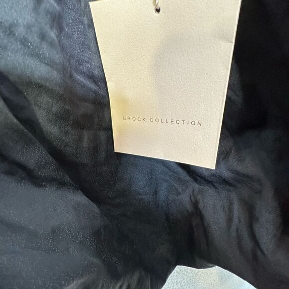 Brock Collection Black Ribes  Peplum Tank Top | Size 8 - Picture 8 of 11